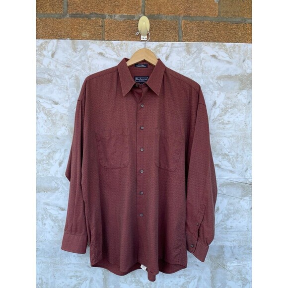 BURBERRYS OF LONDON VINTAGE FRONT BUTTON SHIRT SIZE LARGE - Picture 1 of 10